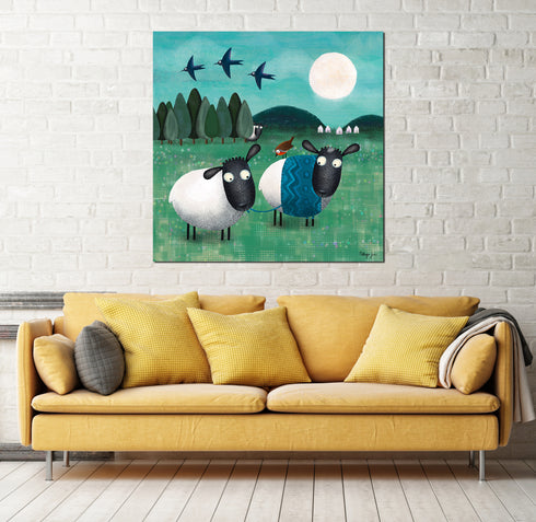 Bobbin and the Woolly Jumpers - Sheepies Art Canvas